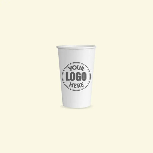 White paper cups 12 oz ecopek