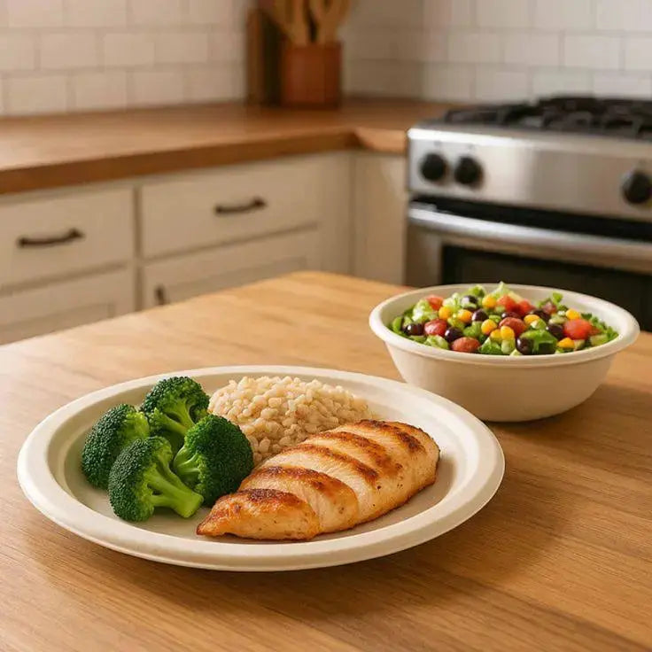 Bagasse Round Plates ecopek