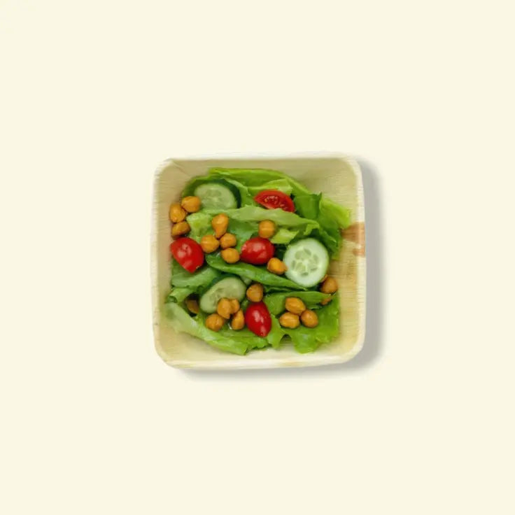 Areca leaf square bowl 4x4" inch ecopek