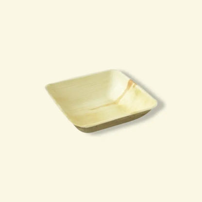 Areca leaf square bowl 4x4" inch ecopek