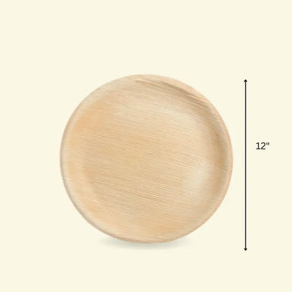 Areca leaf round plates 12" inch ecopek