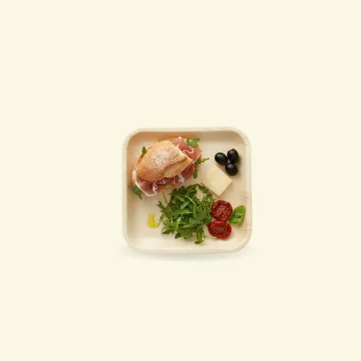 Areca leaf square plates 7x7" inch ecopek