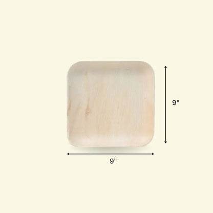 Areca leaf square plates 9x9" inch ecopek