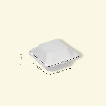Bagasse clamshell boxes 6 inch ecopek
