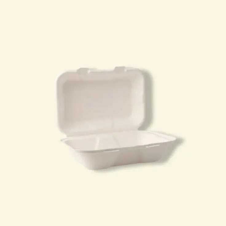 Bagasse clamshell boxes 600ML ecopek