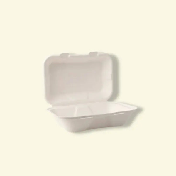 Bagasse clamshell boxes 600ML ecopek