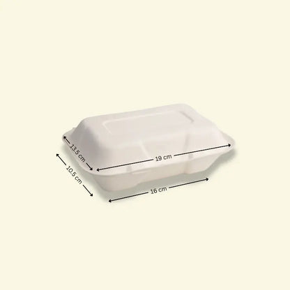 Bagasse clamshell boxes 600ML ecopek