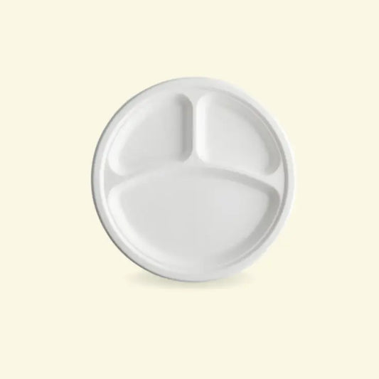 Bagasse meal plates  10" inch 3CP ecopek