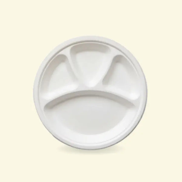 Bagasse meal plates  12" inch 4CP ecopek