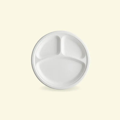 Bagasse meal plates  9" inch 3CP ecopek