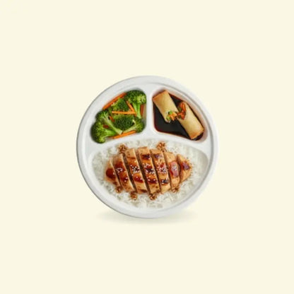 Bagasse meal plates  9" inch 3CP ecopek
