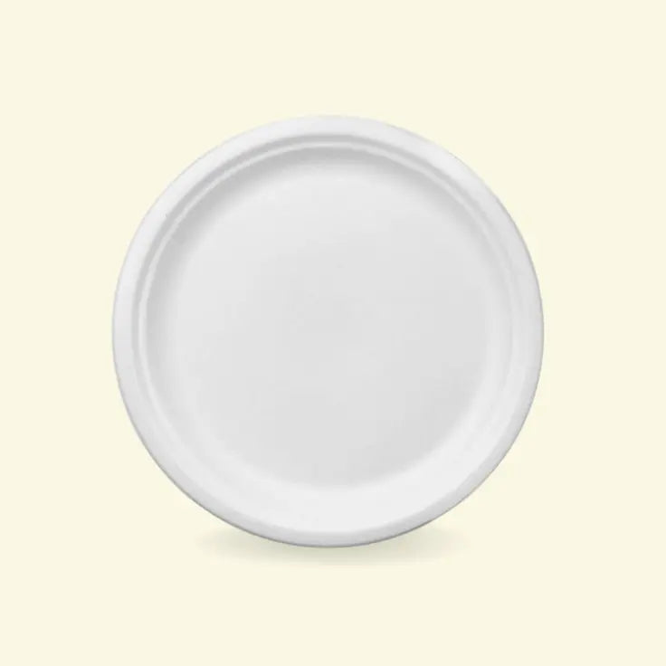 Bagasse round plates 10" inch ecopek