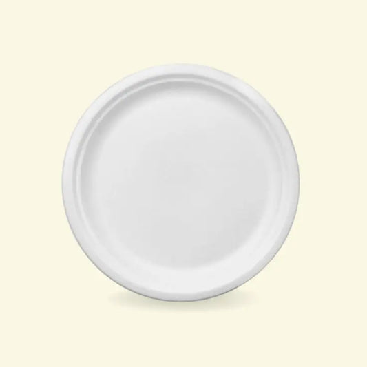 Bagasse round plates 10" inch ecopek