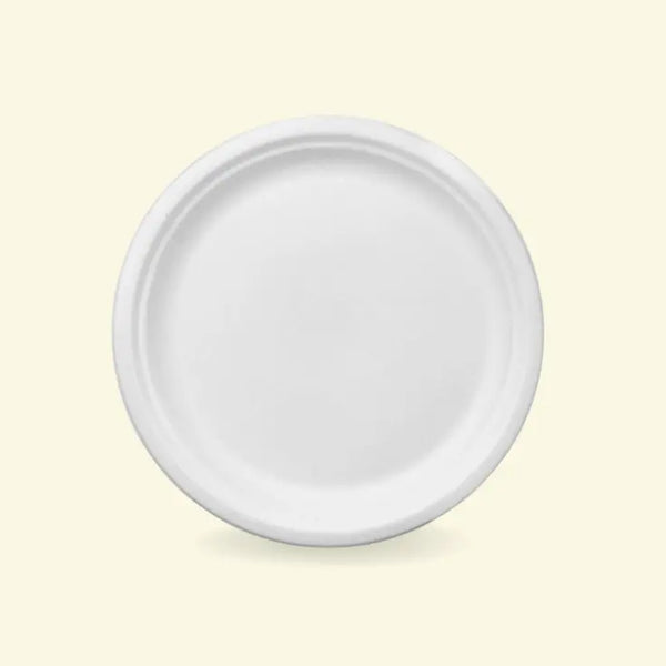 Bagasse round plates 10" inch ecopek