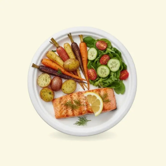 Bagasse round plates 10" inch ecopek