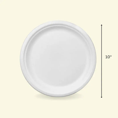 Bagasse round plates 10" inch ecopek