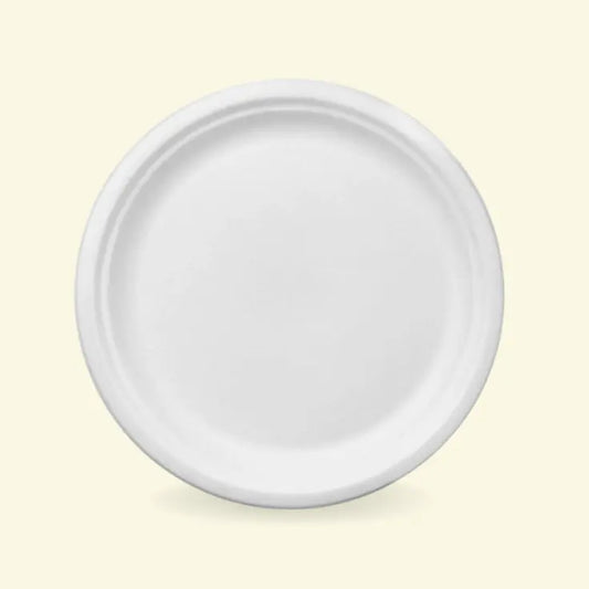 Bagasse round plates 12" inch ecopek