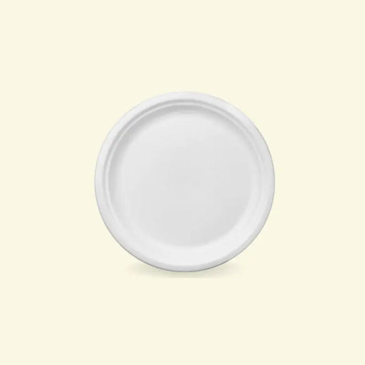 Bagasse round plates 6" inch ecopek