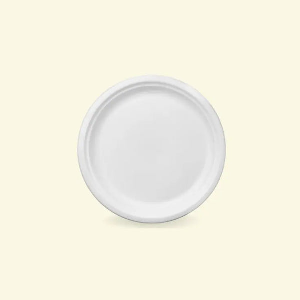 Bagasse round plates 6" inch ecopek