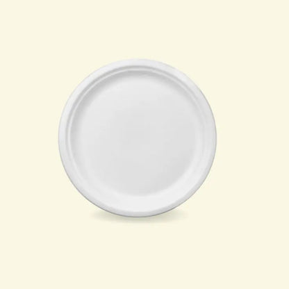 Bagasse round plates 7" inch ecopek