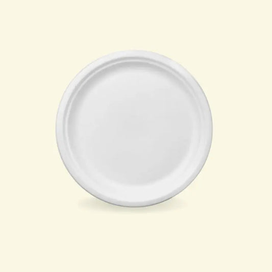 Bagasse round plates 9" inch ecopek