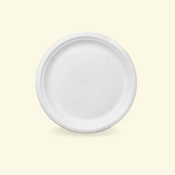 Bagasse round plates 9" inch ecopek