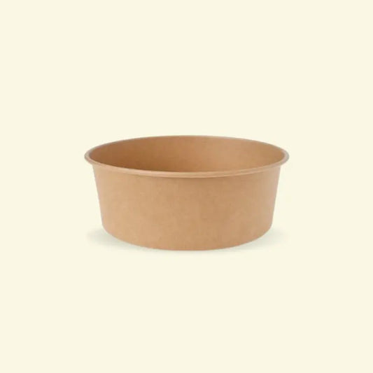 Brown Paper Bowls With PP Lead 1300ML ecopek