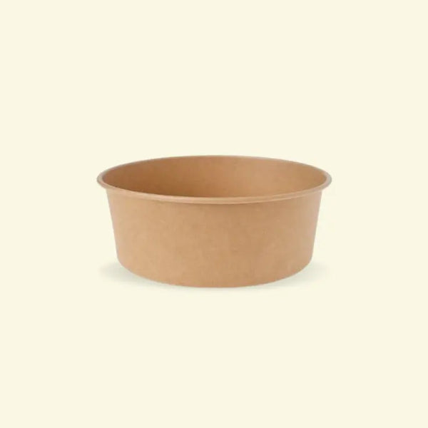Brown Paper Bowls With PP Lead 1300ML ecopek