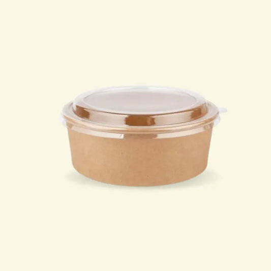 Brown Paper Bowls With PP Lead 1300ML ecopek