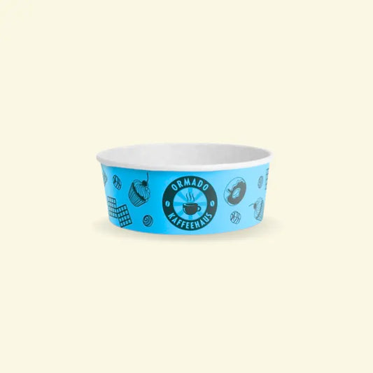 Printede Paper Bowls With PP Lead 1300ML ecopek