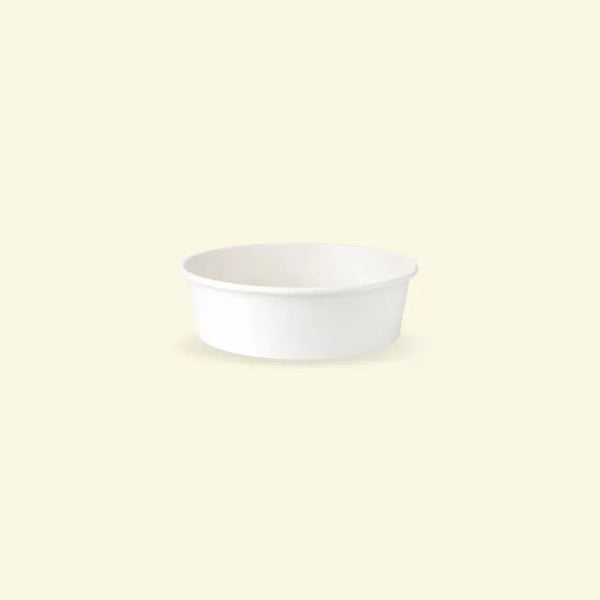 White Paper Bowls With PP Lead 1000ML ecopek