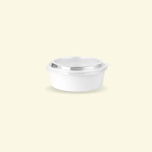 White Paper Bowls With PP Lead 1000ML ecopek