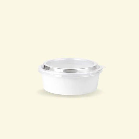 White Paper Bowls With PP Lead 1100ML ecopek