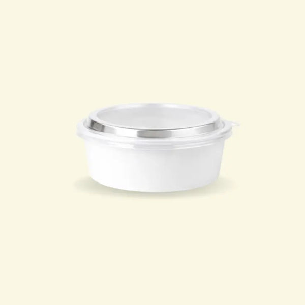 White Paper Bowls With PP Lead 1300ML ecopek