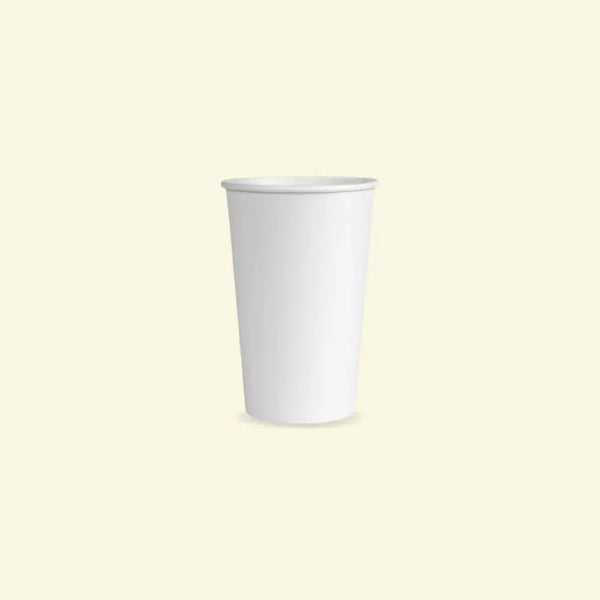 White paper cups 12 oz ecopek