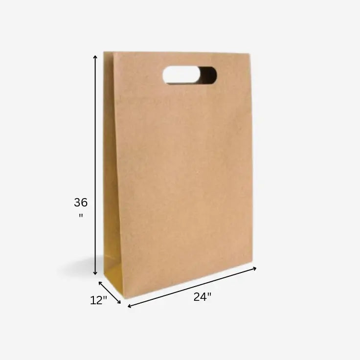 Brown Paper Bag D-Cut Handle 36x12x24 ecopek