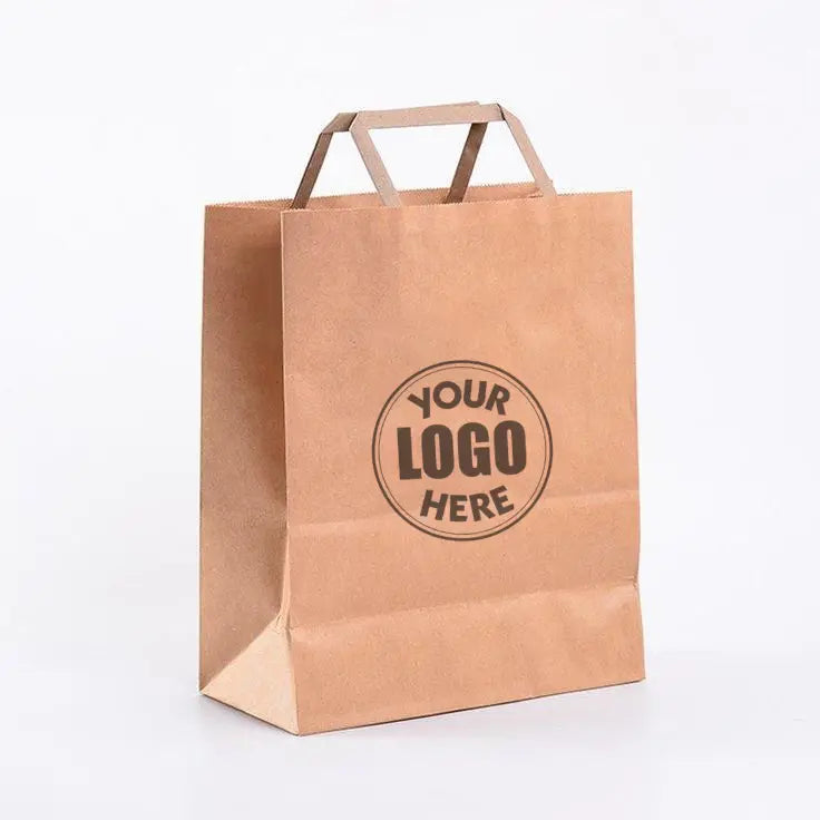 Brown Paper Bag With Flat Handle 28x11x21 My Store