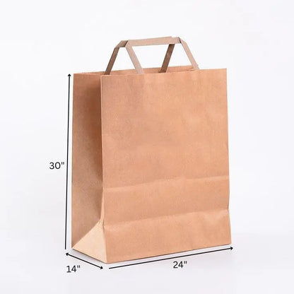 Brown Paper Bag With Flat Handle 30x14x24 My Store