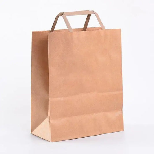 Brown Paper Bag With Flat Handle 30x15x29 My Store