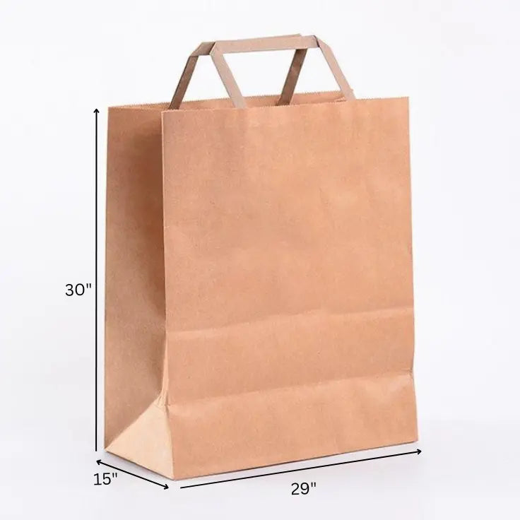 Brown Paper Bag With Flat Handle 30x15x29 My Store