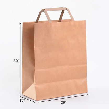 Brown Paper Bag With Flat Handle 30x15x29 My Store