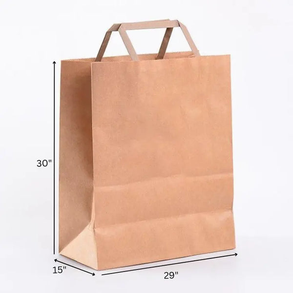 Brown Paper Bag With Flat Handle 30x15x29 My Store