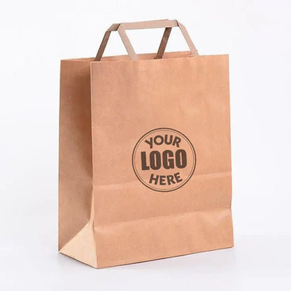 Brown Paper Bag With Flat Handle 30x15x29 My Store
