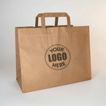 Brown Paper Bag With Flat Handle 34x18x34 My Store