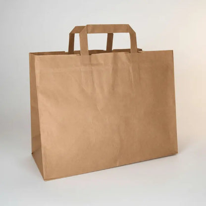 Brown Paper Bag With Flat Handle 34x18x34 My Store