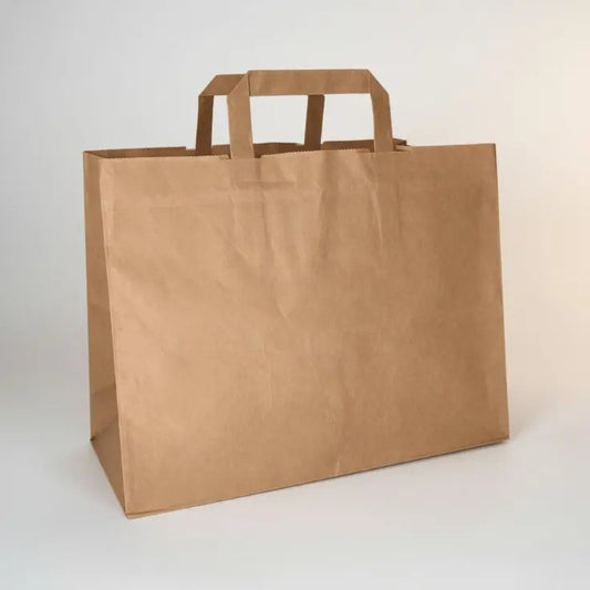 Brown Paper Bag With Flat Handle 34x18x34 My Store