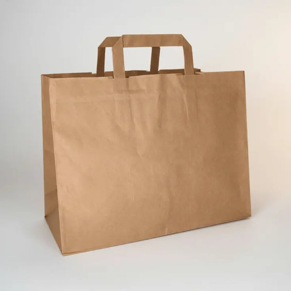 Brown Paper Bag With Flat Handle 34x18x34 My Store