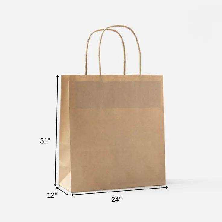 Brown Paper Bag With Twisted Handle 31x12x24 My Store