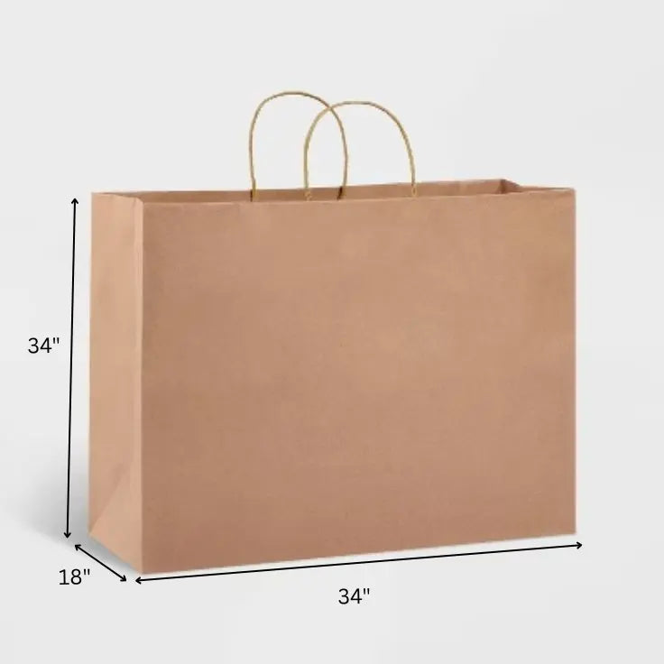 Brown Paper Bag With Twisted Handle 34x18x34 My Store