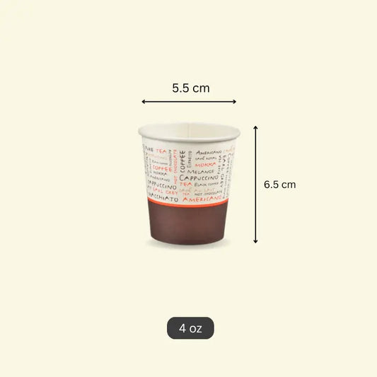 Printed paper cups 4 oz ecopek